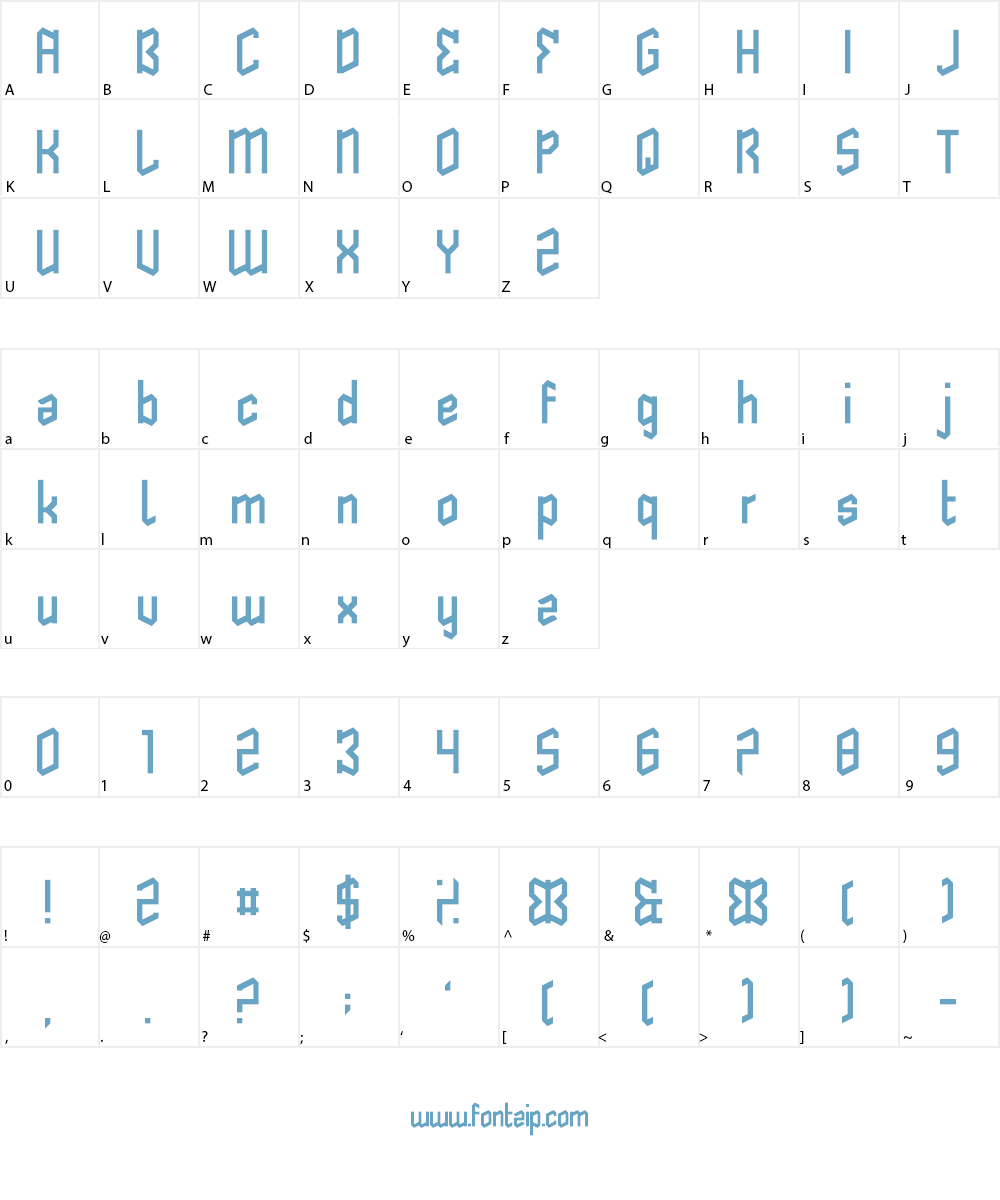 Butterfly Reflect Font Character